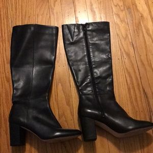 Ann Taylor black leather boots. Size 7.5
